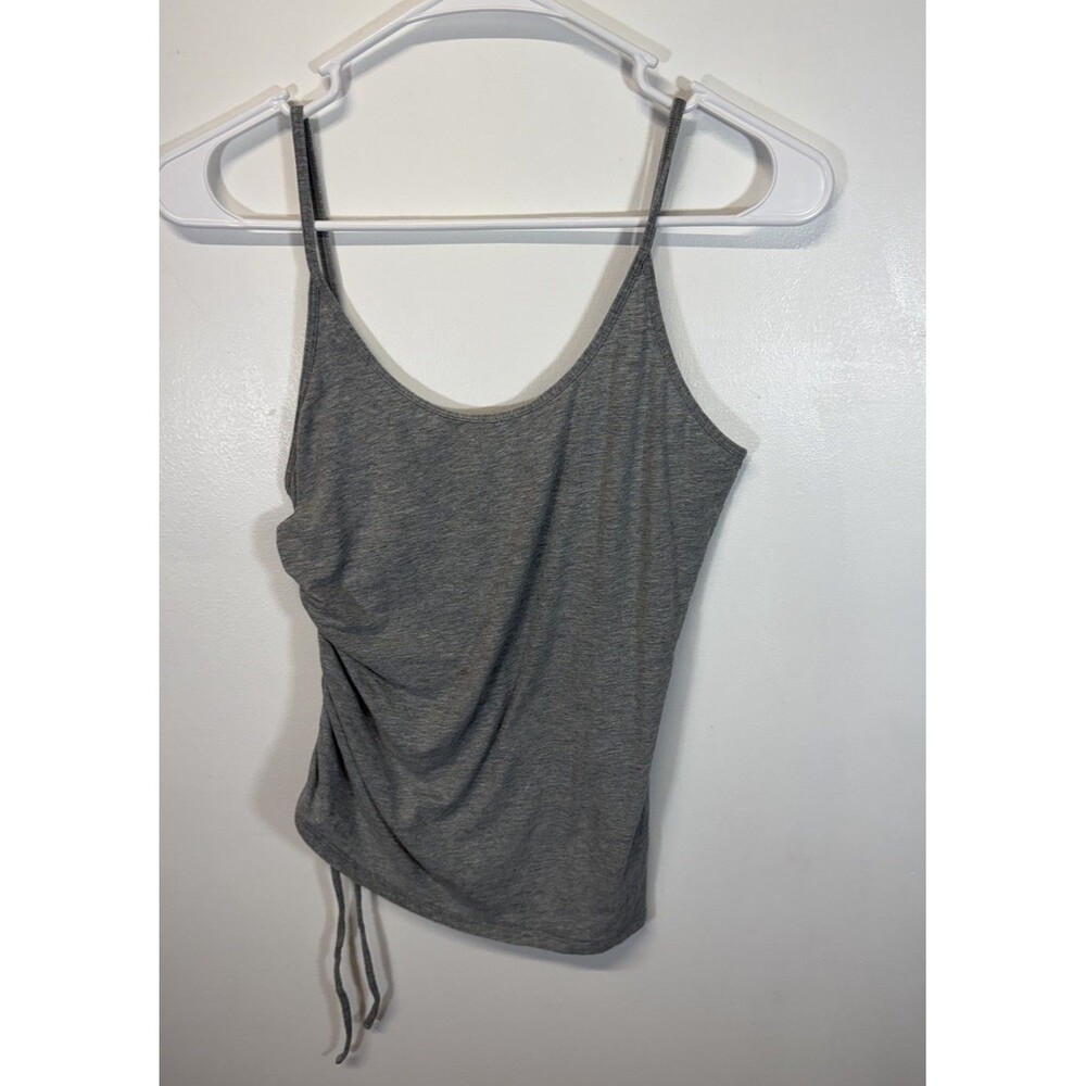 Lululemon Women’s  Always Two Sides Tank Top Grey Pima Cotton Cinches Sz 8/10